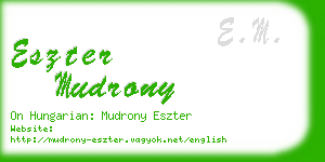 eszter mudrony business card